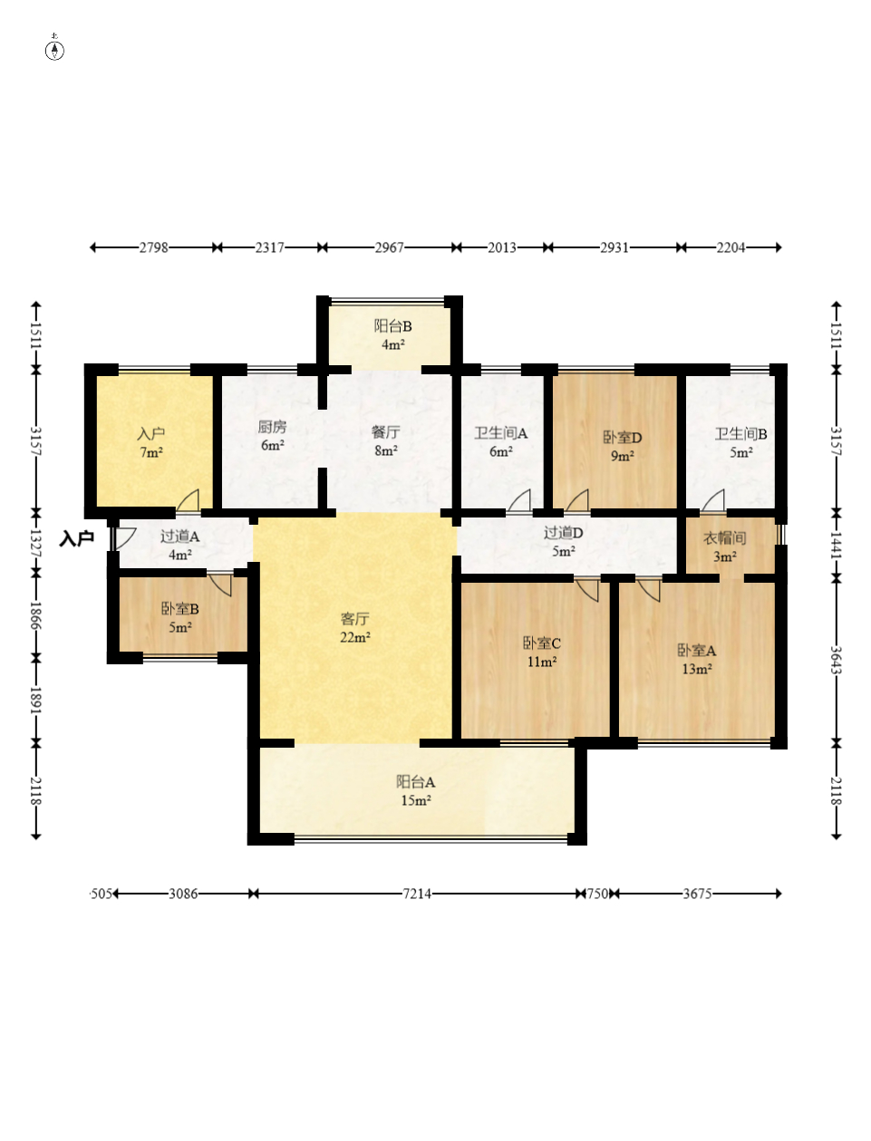 长燃润和天地(长润小区印湘江) 5室2厅2卫 176.0万 长燃润和天地(长润小区印湘江) 5室2厅2卫 176.0万户型图