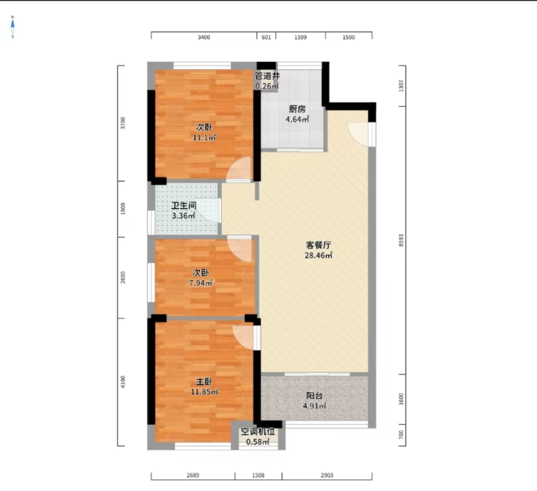 蓝溪谷 3室2厅1卫 53.80万 蓝溪谷 3室2厅1卫 53.80万室内图