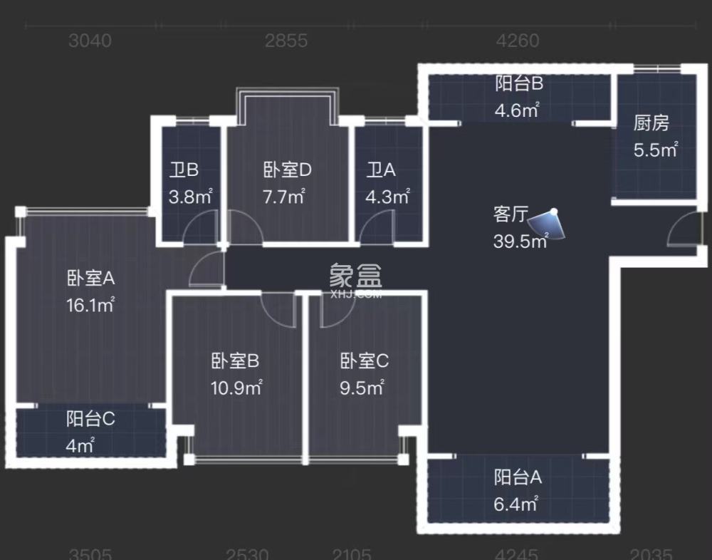 香江豪苑  4室2厅2卫   79.00万