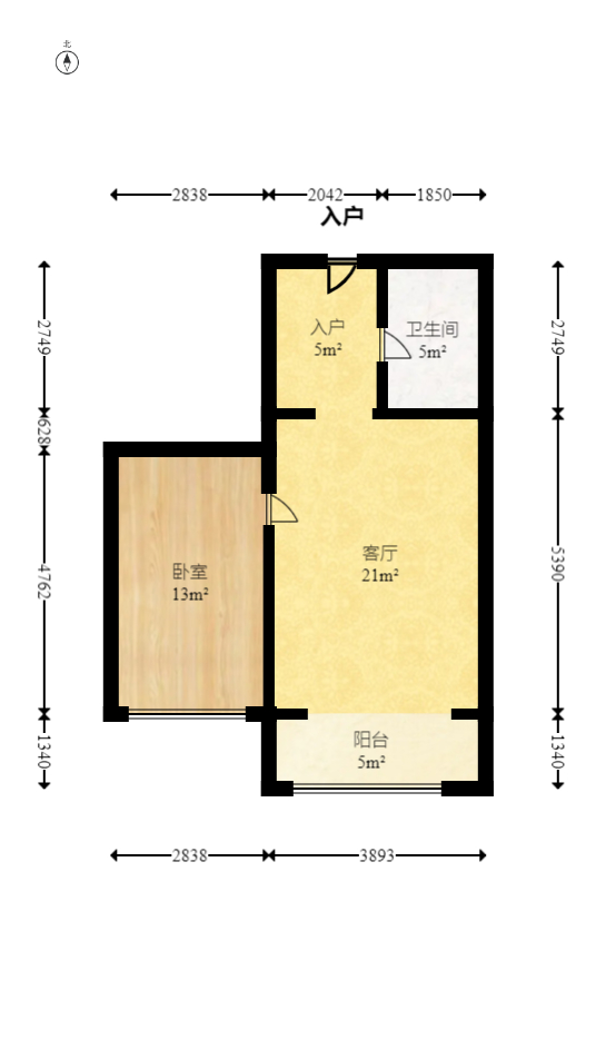 恒大翡翠华庭 1室1厅1卫 60.00万 恒大翡翠华庭 1室1厅1卫 60.00万户型图