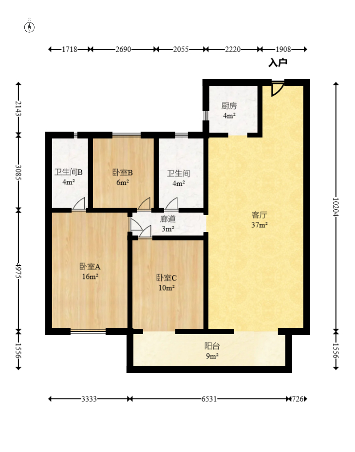 卓越浅水湾  3室2厅2卫    148.0万室内图1