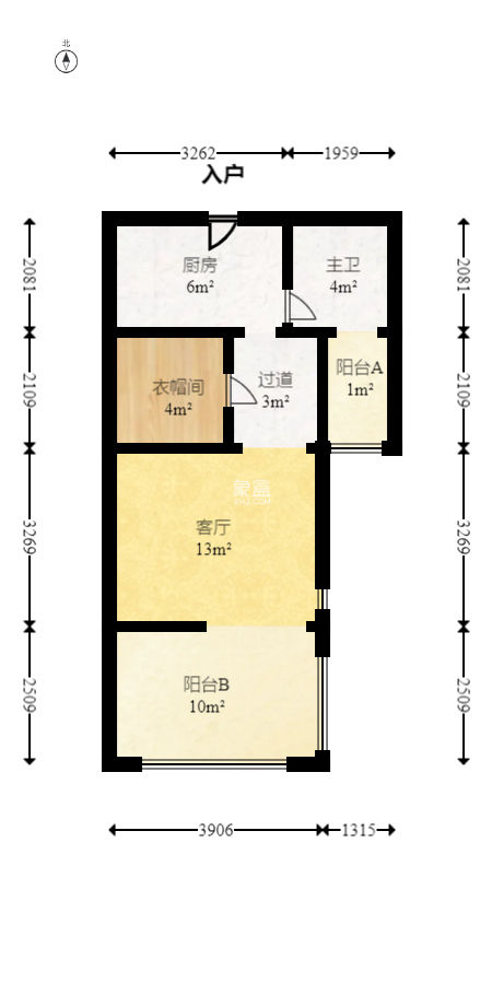 岳泰理想城  1室1厅1卫   46.00万