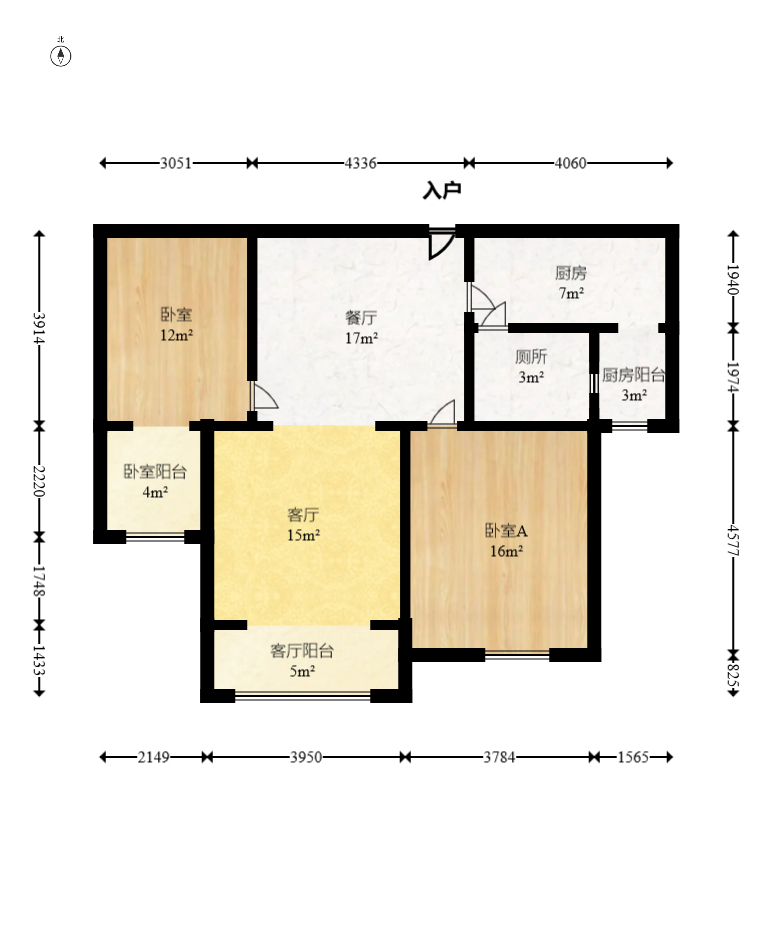 中建麓山和苑  3室2厅1卫    79.68万室内图1