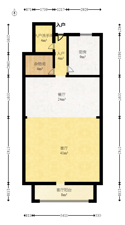 （华凌大厦）五华酒店宿舍  3室3厅2卫   160.00万室内图1