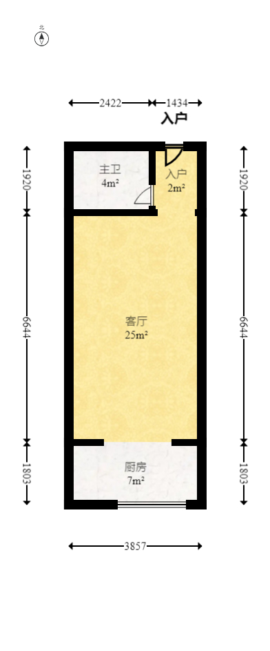 山水湾 1室1厅1卫 30.8万 山水湾 1室1厅1卫 30.8万户型图