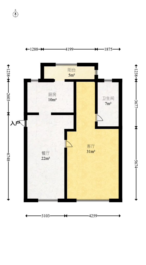 圣爵菲斯  4室2厅2卫   181.00万室内图1