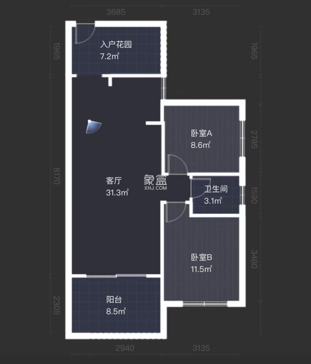 滨江花园  2室1厅1卫   45.00万