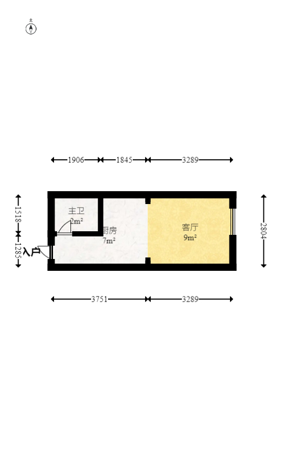 尚都美寓 1室1厅1卫 18.80万 尚都美寓 1室1厅1卫 18.80万户型图