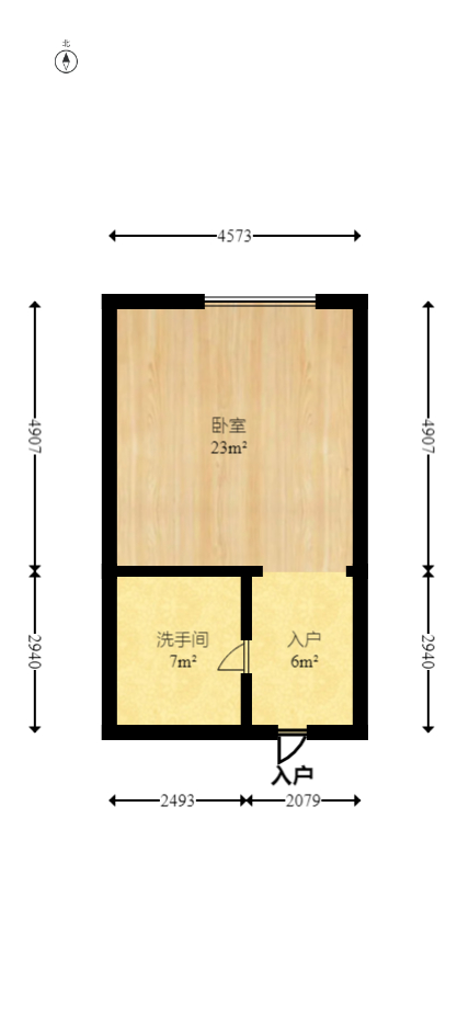 荣盛花语书苑  1室1厅1卫   40.00万室内图1