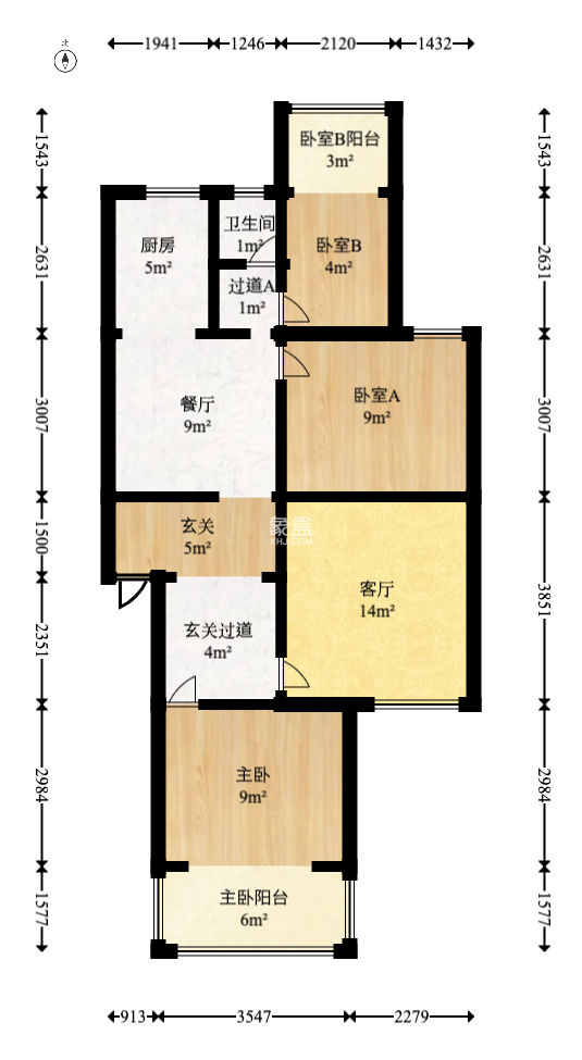 咸嘉新村嘉文苑  3室2厅1卫    94.6万