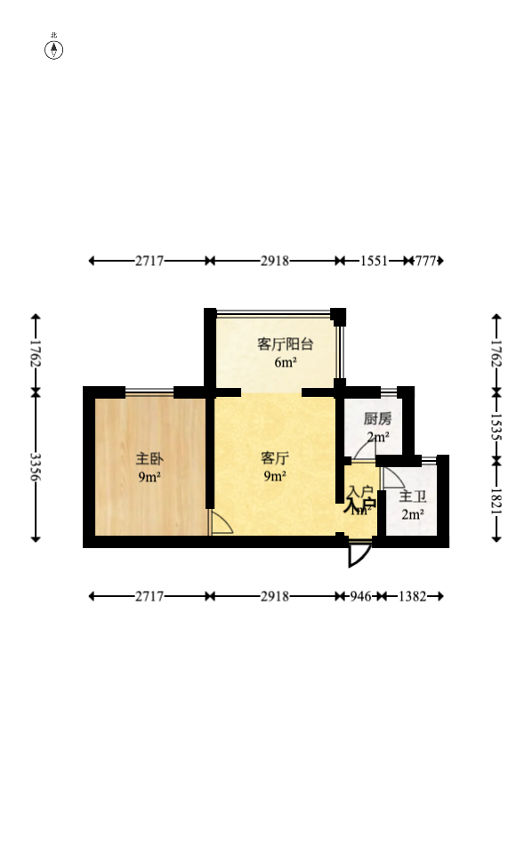 筑梦星园 1室1厅1卫 43.80万 筑梦星园 1室1厅1卫 43.80万户型图