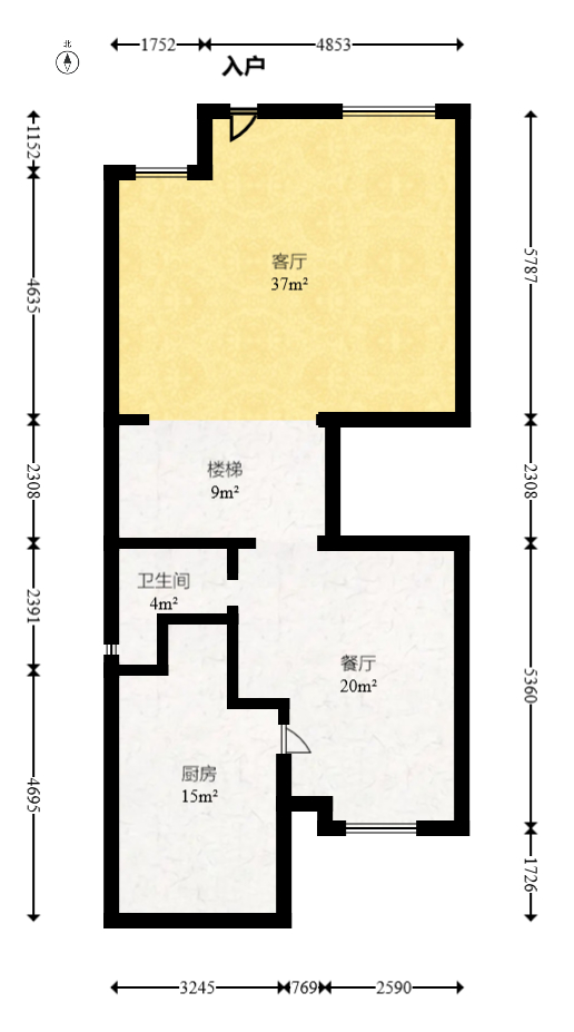 东业早安星城  5室2厅2卫    367.96万室内图1