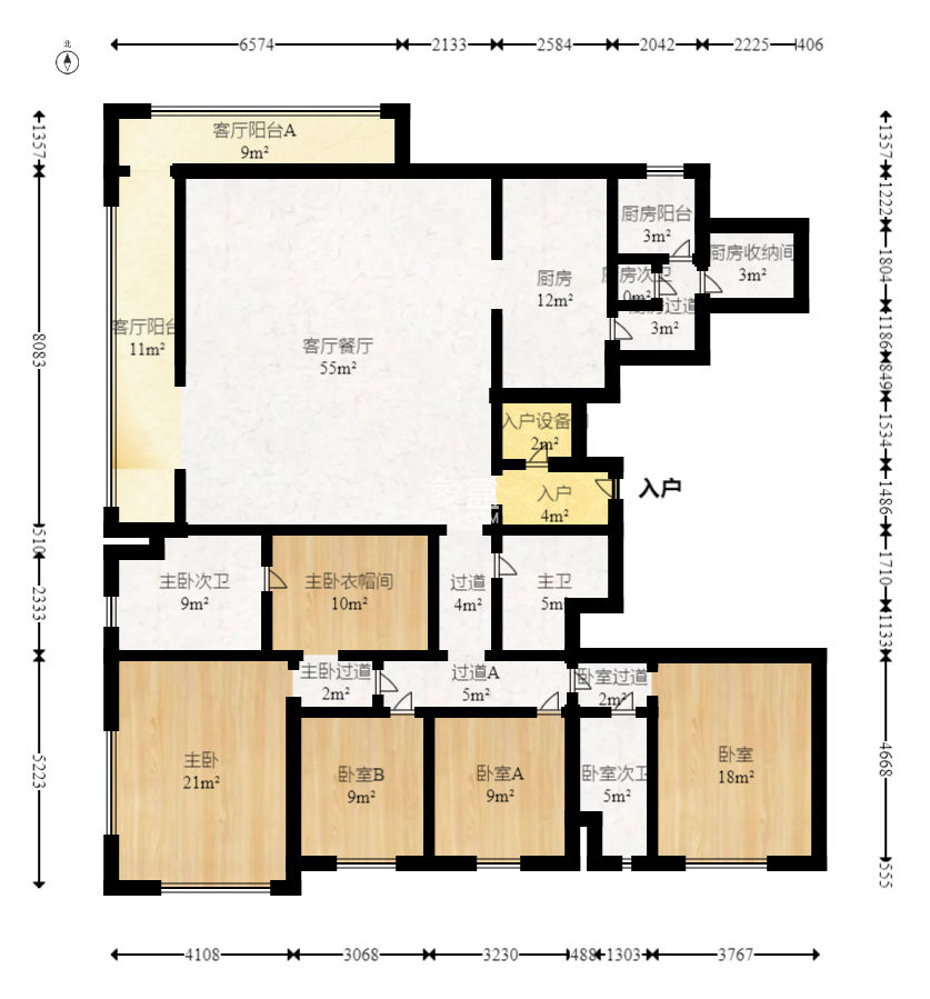 万科紫台 5室2厅 564.10万