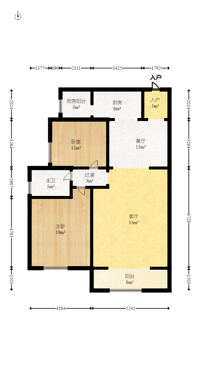 好望谷 2室2厅1卫 52.00万 好望谷 2室2厅1卫 52.00万户型图