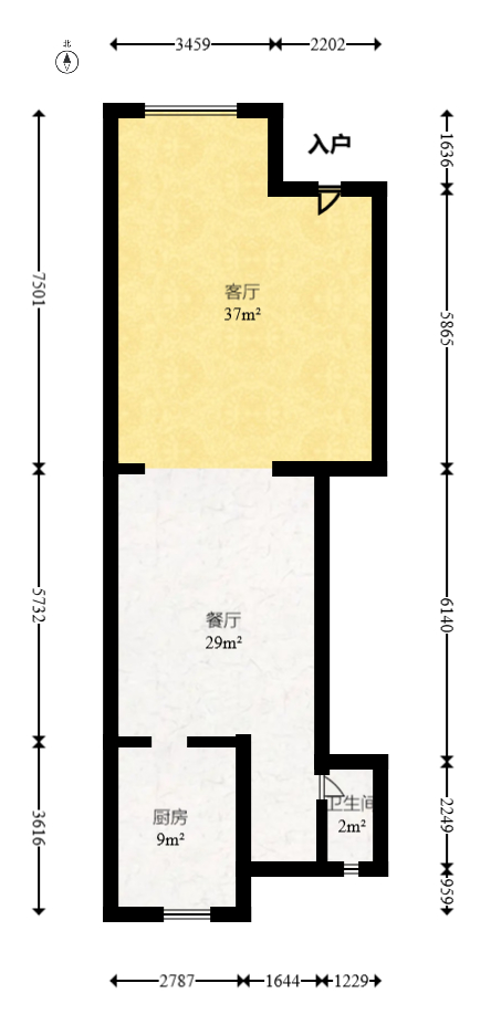 卓越蔚蓝海岸一期  5室2厅2卫   590.00万室内图1