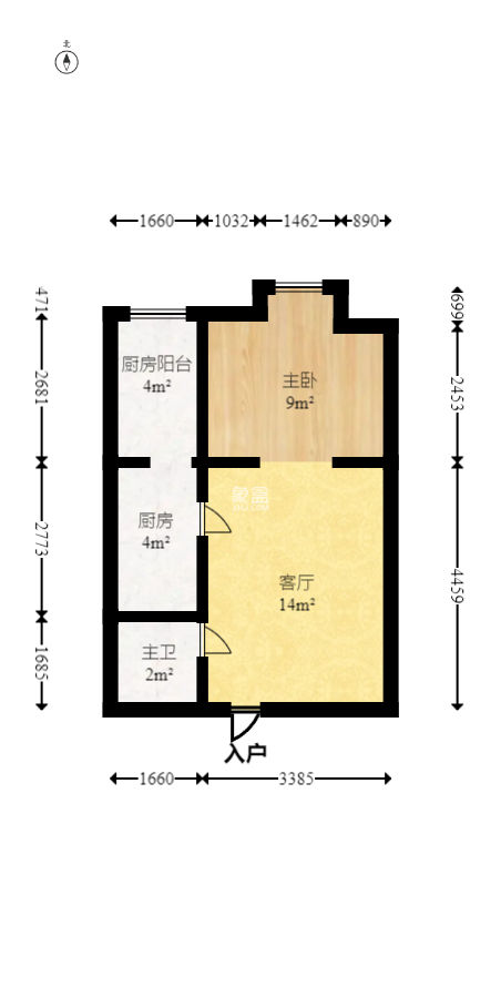 星宇V立方（旭和大廈）  1室1廳1衛(wèi)   45.00萬