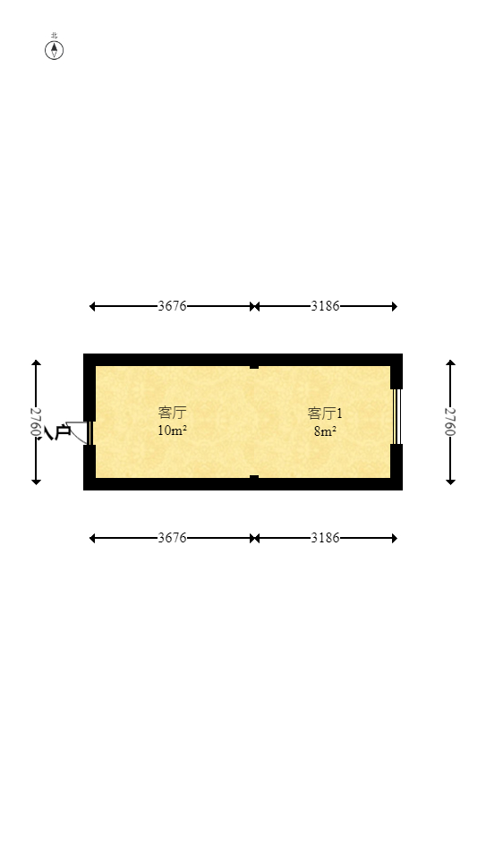 保利香槟国际  1室1厅1卫   14.00万室内图1