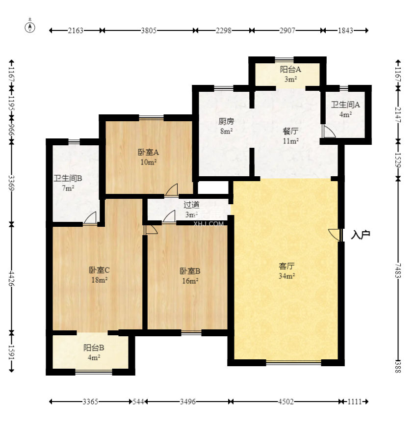 四季美景一、二期 3室2廳2衛 92.00萬