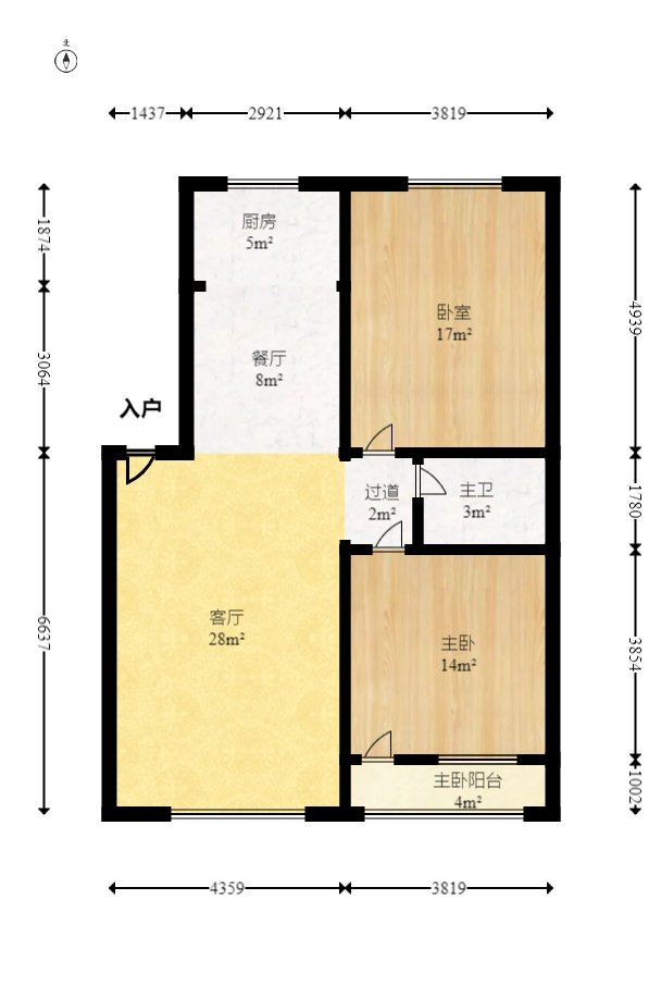 金鹰机电大市场 2室2厅1卫 48.80万 金鹰机电大市场 2室2厅1卫 48.80万户型图