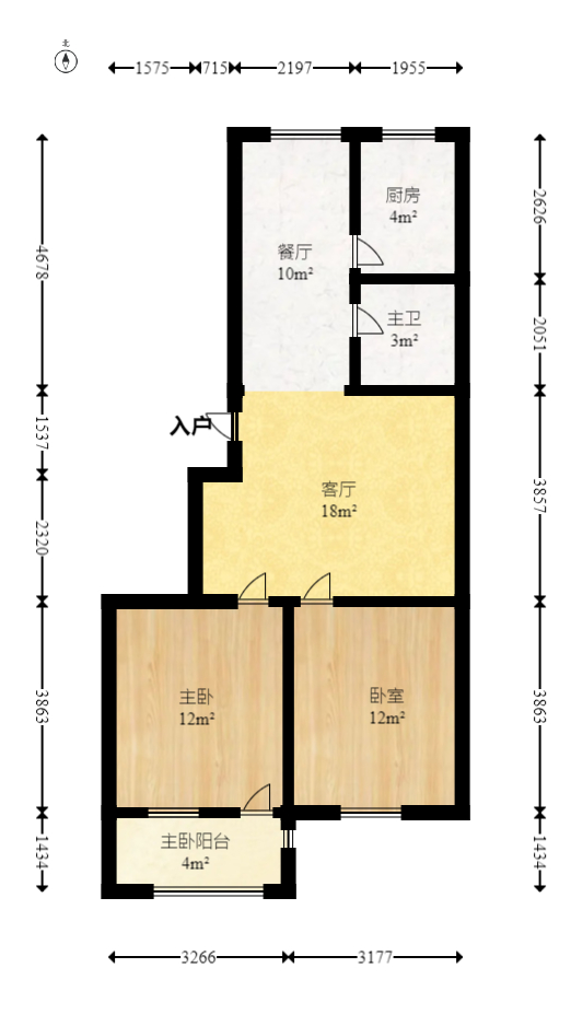 中南汽车世界  2室2厅1卫   25.00万室内图1