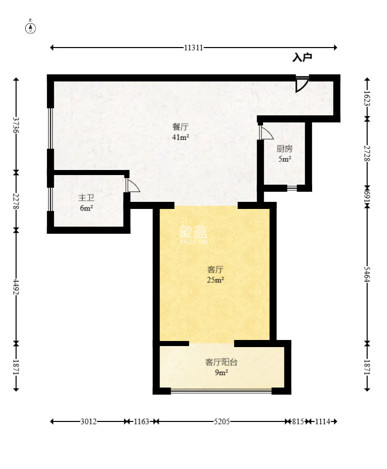 尚都花园城  2室2厅1卫    55.75万
