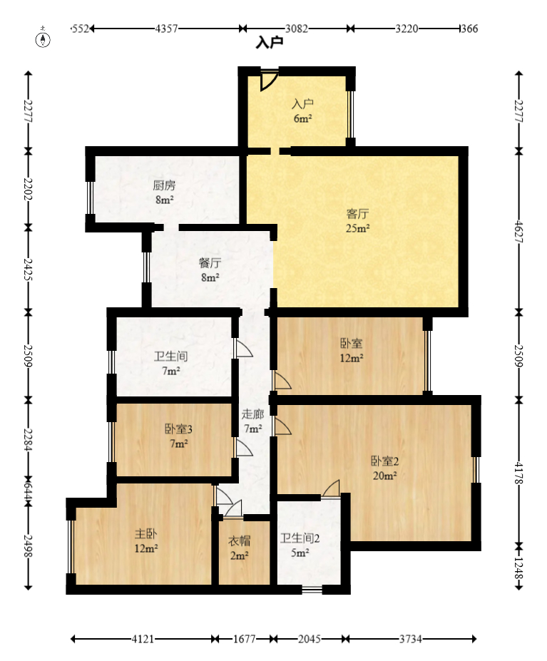 康桥长郡 4室2厅1卫 110.0万 康桥长郡 4室2厅1卫 110.0万户型图