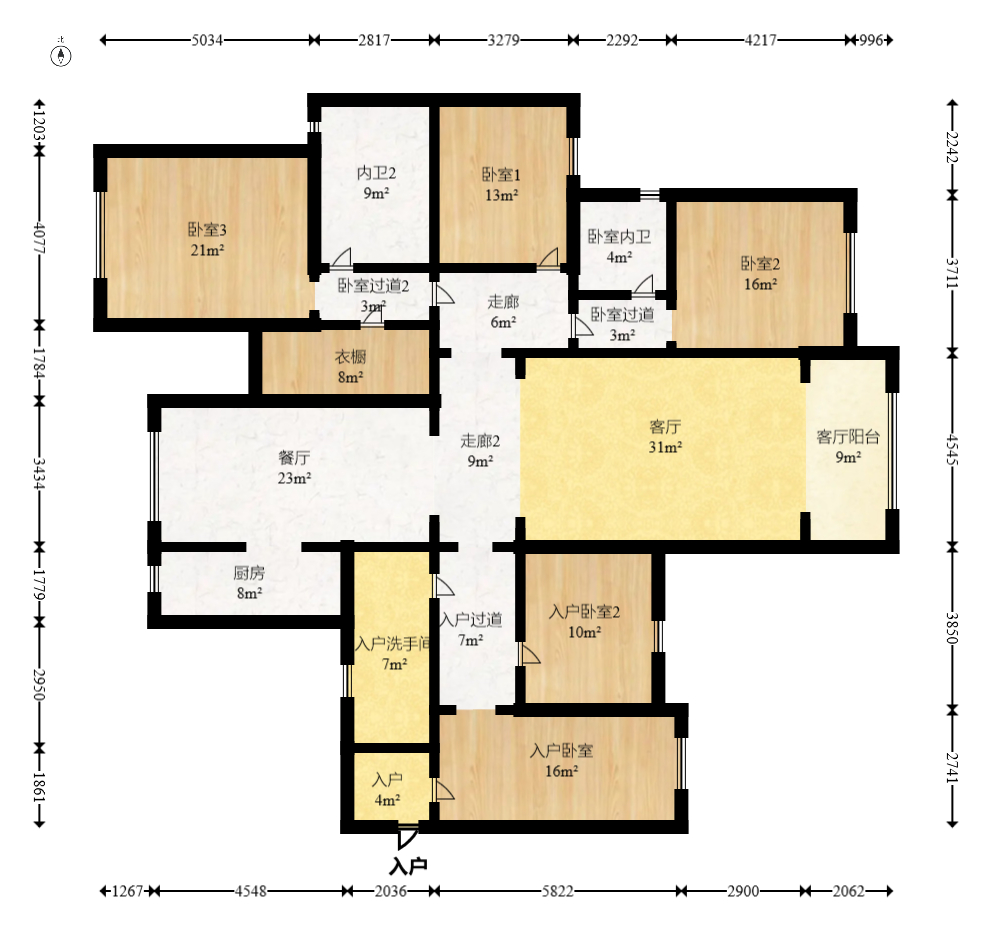 中隆国际御玺  4室2厅2卫   242.00万 中隆国际御玺  4室2厅2卫   242.00万户型图