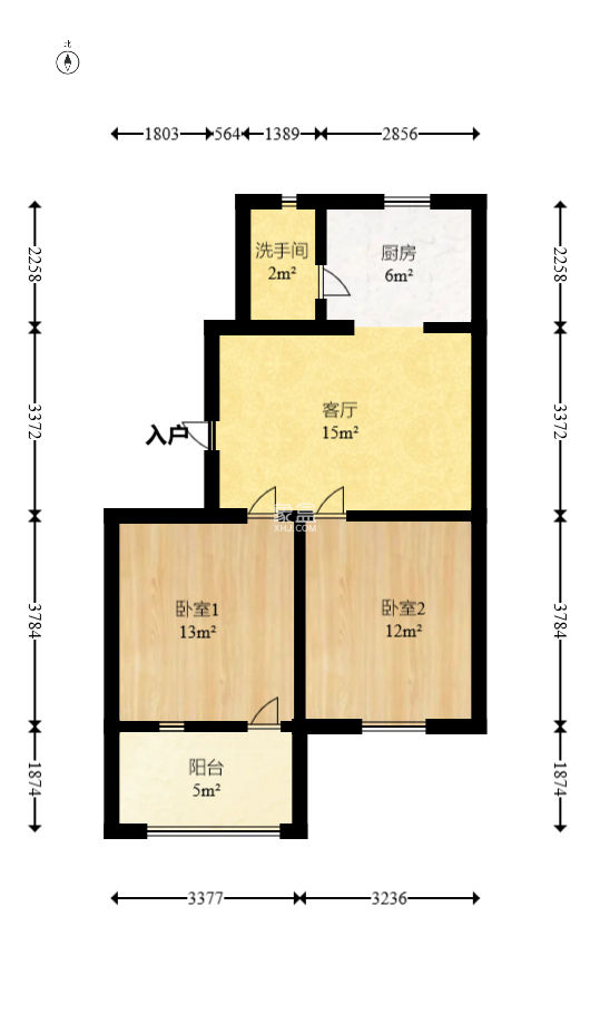 新兴小区（杨家山社区）  2室1厅1卫   39.80万