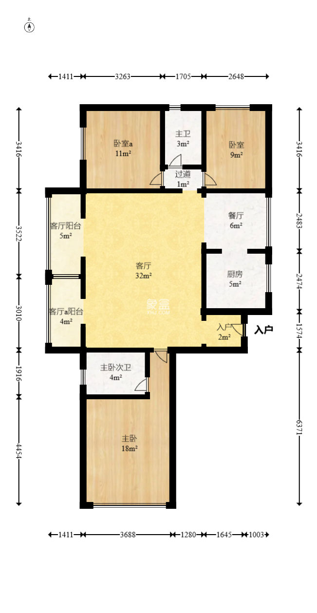 三一街區(qū)  3室2廳2衛(wèi)   97.00萬