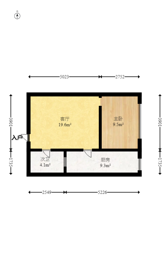 万国城（当代满庭春MOMA）三期  1室1厅1卫   37.50万室内图1