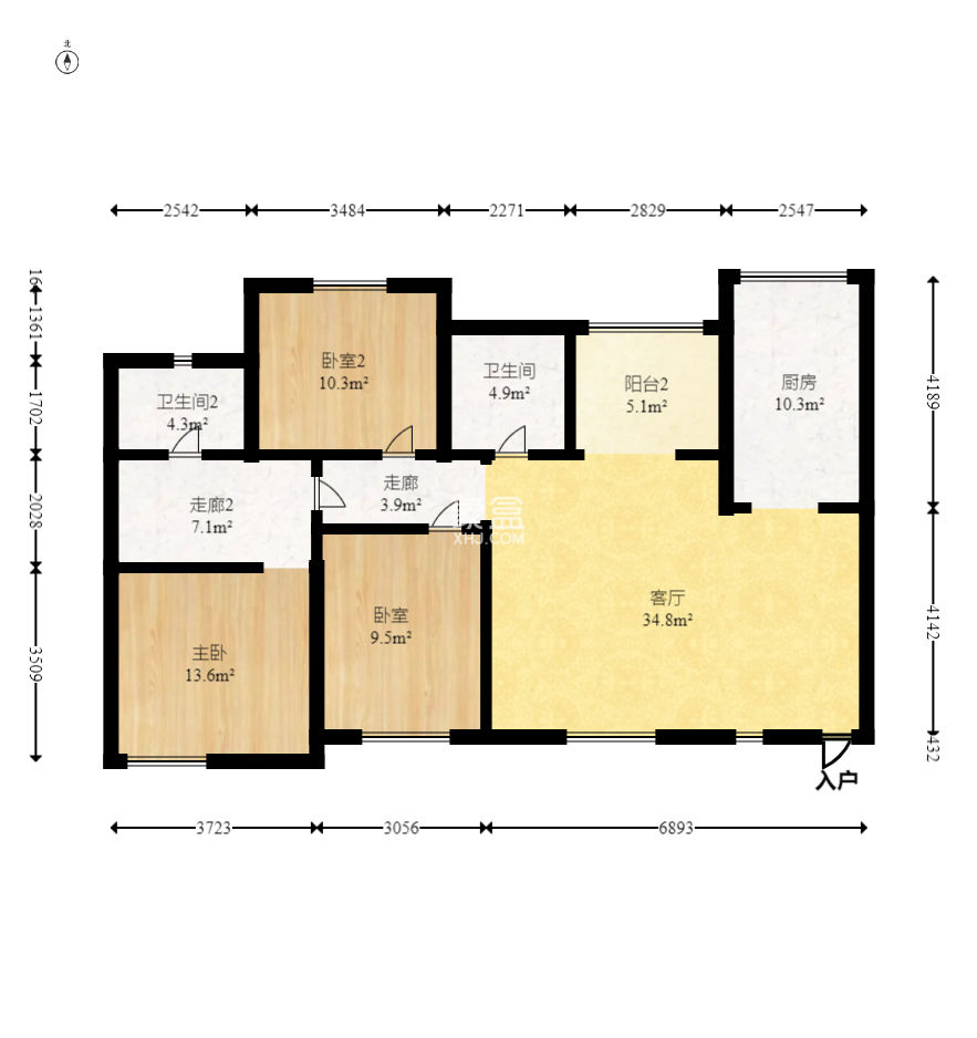 中国铁建国际城一期  4室2厅2卫    88.0万