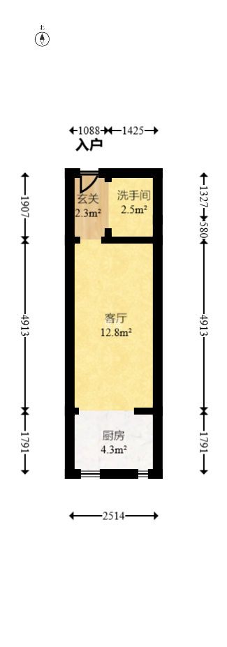 保利麓谷林语I区  1室1厅1卫   16.00万