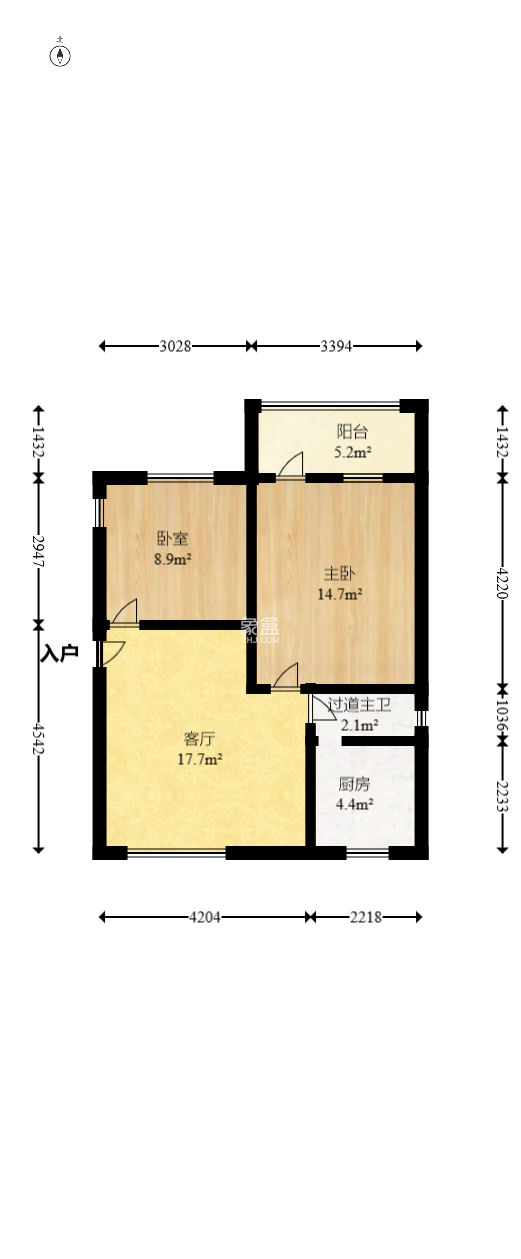 红石咀社区（湖南省第六工程公司宿舍）  2室1厅1卫    37.58万