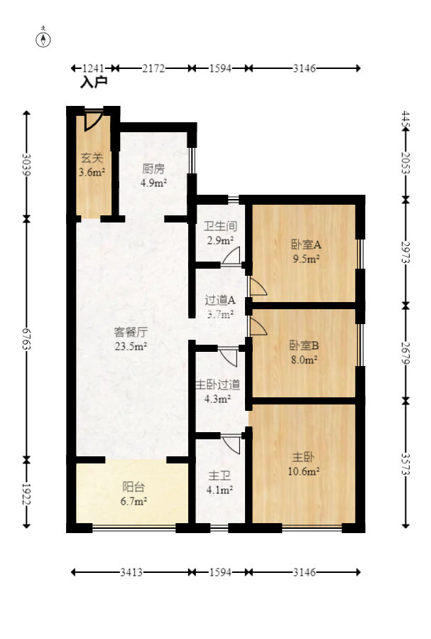 万科里金域国际  3室2厅1卫    168.0万