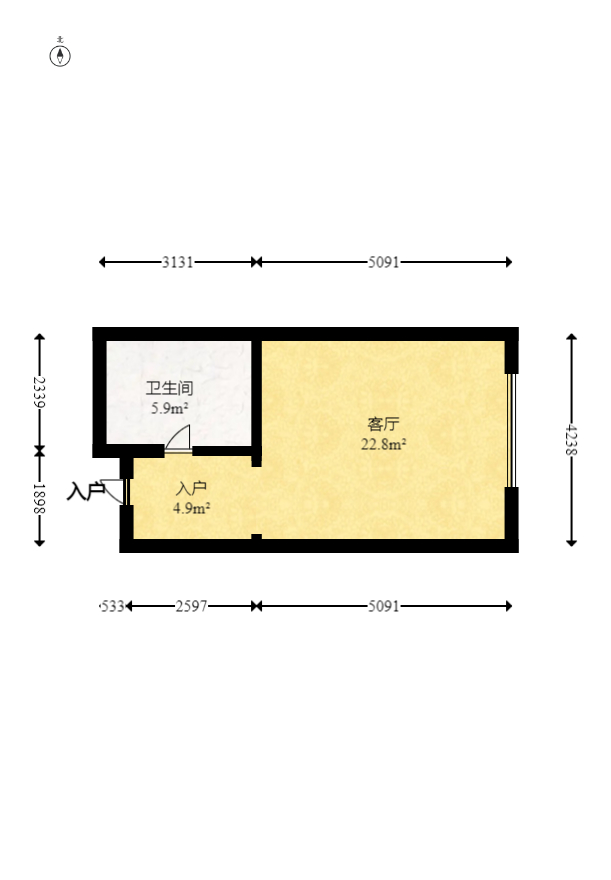 中建悦和城  1室1厅1卫    30.8万 中建悦和城  1室1厅1卫    30.8万户型图