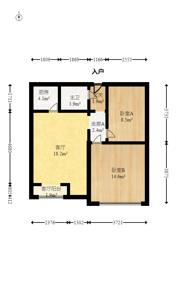 生活艺术城  1室1厅1卫   28.80万室内图1
