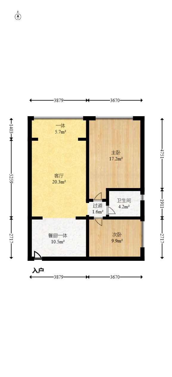 恒大翡翠华庭 2室2厅1卫 76.0万 恒大翡翠华庭 2室2厅1卫 76.0万户型图