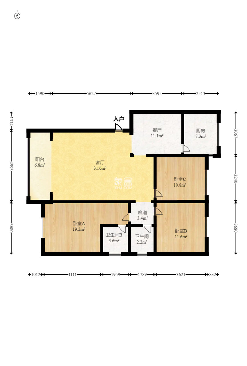 佳和园  3室2厅2卫   85.00万