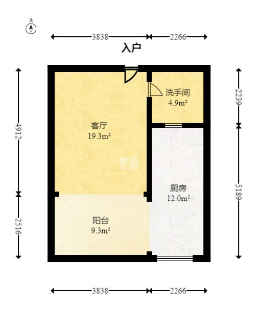 香颂国际  1室1厅1卫   28.00万
