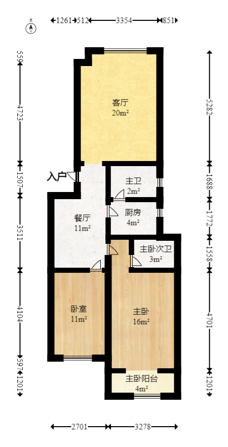 都市春天  3室2厅2卫   100.00万室内图1