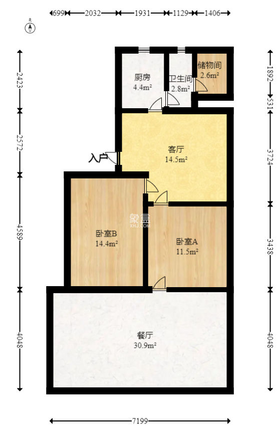 湖南省体育局单位宿舍（省体总会宿舍）  2室1厅1卫   68.00万