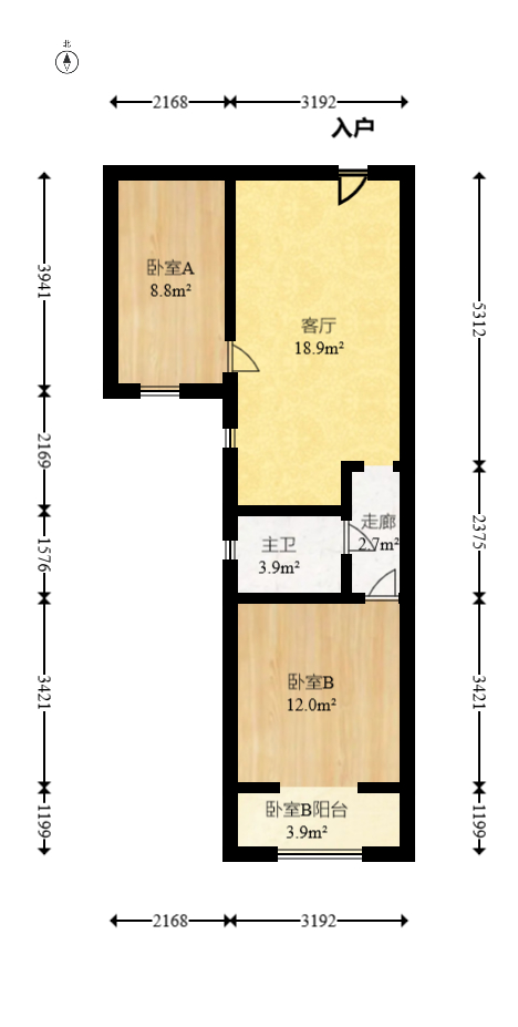 上峰苑（兰亭玥岛）  2室1厅1卫    48.0万室内图1