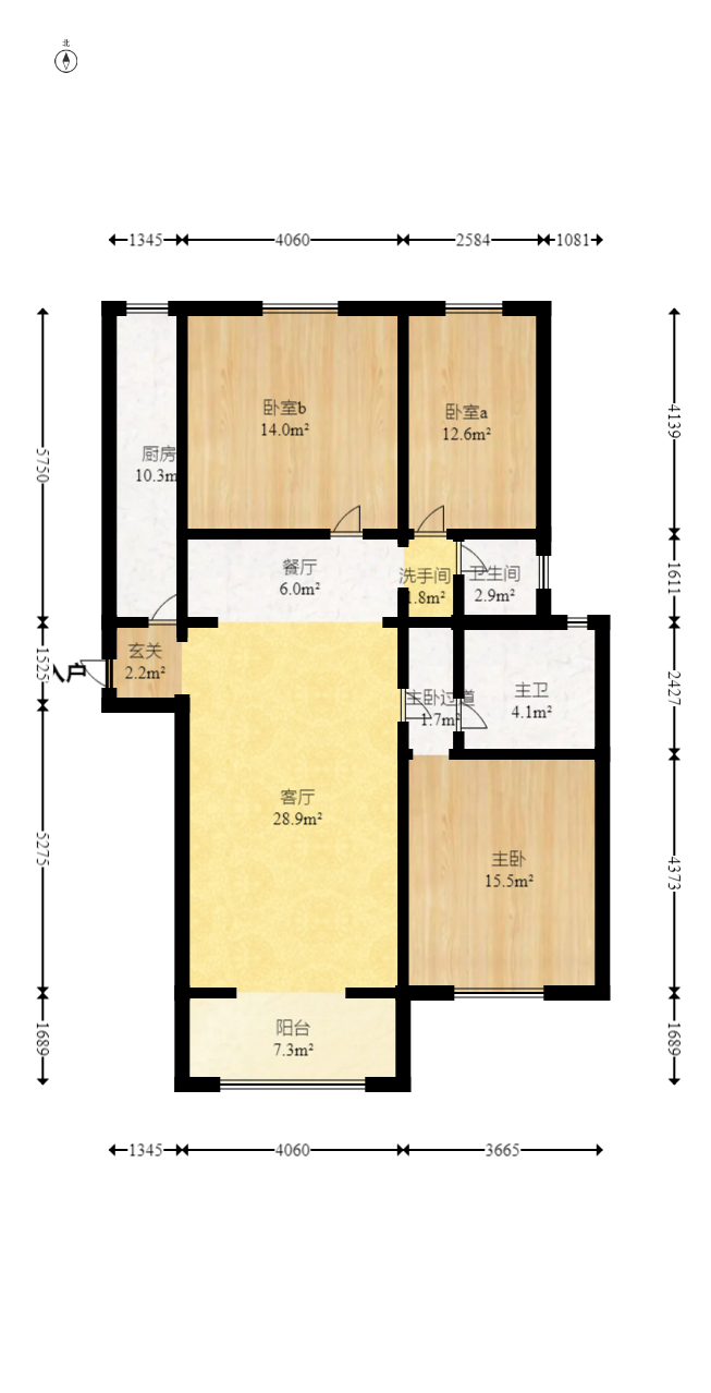 澳海月亮湾  3室2厅1卫   109.90万室内图1