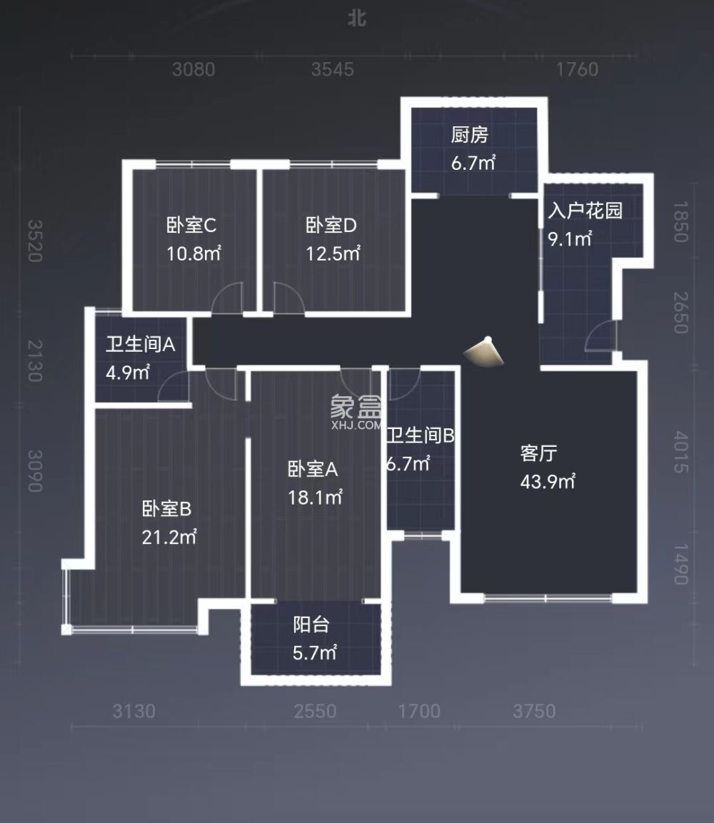 颐景园  4室2厅1卫   100.00万