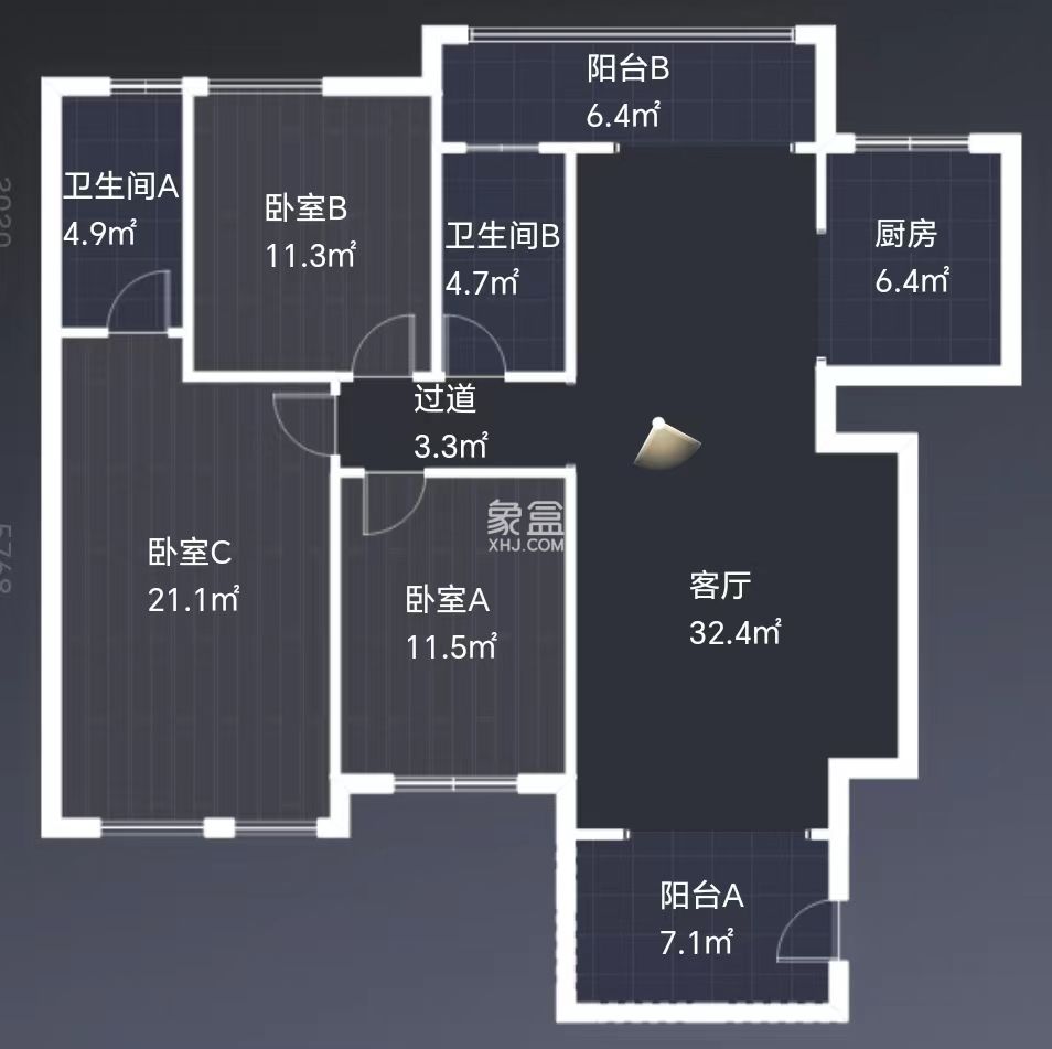红盾雅园  3室2厅2卫   68.00万