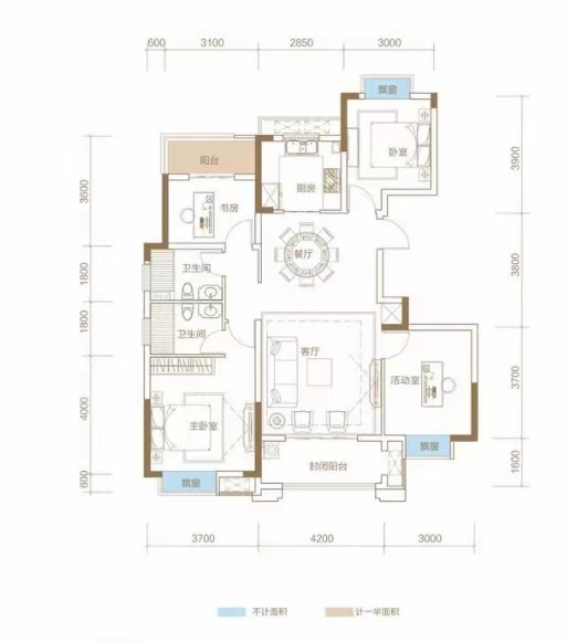 中梁建宁檀府 4室2厅2卫 72.0万 中梁建宁檀府 4室2厅2卫 72.0万室内图