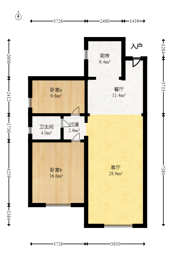 丽发新城  2室2厅1卫   72.00万室内图1