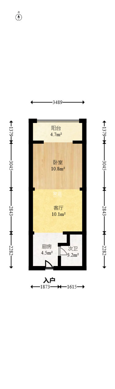 梅溪国际公寓（步步高新天地）  1室1厅1卫   29.00万