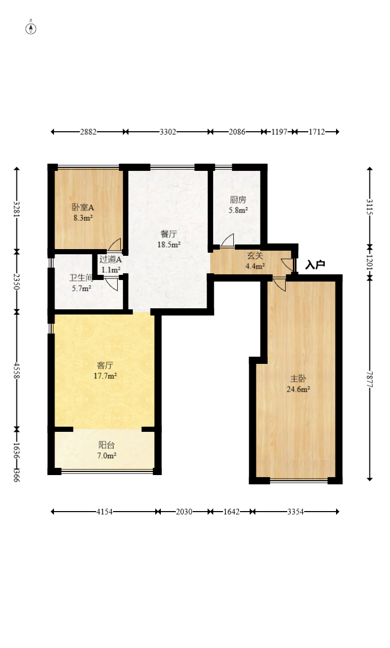 金辉优步花园  3室2厅2卫   126.00万 金辉优步花园  3室2厅2卫   126.00万户型图