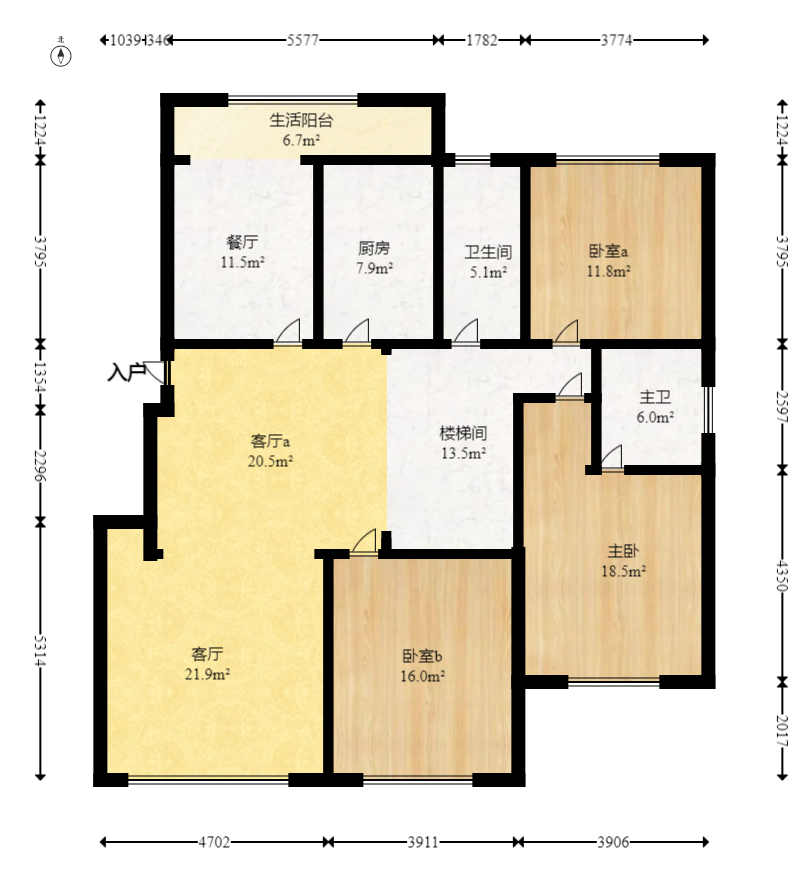 润和紫郡一期  6室3厅2卫   280.00万室内图1